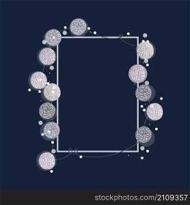 Vector frame with garland lights