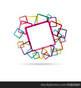 Vector Funky squares design background
