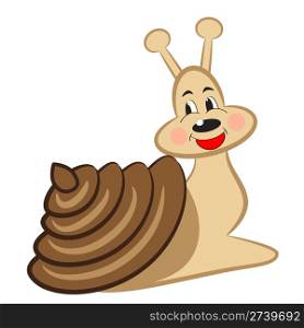vector funny cartoon snail