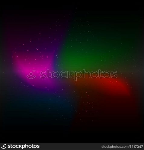 Vector Galaxy cosmic background and light colorful stars.