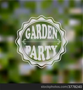 Vector Garden Party Invitation, Blurred background, gradient mesh and transparency effects, fully editable eps 10 file