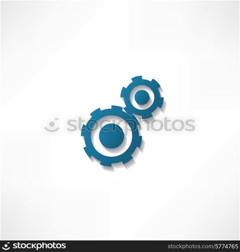 Vector gears, isolated object on white background, technical, mechanical illustration