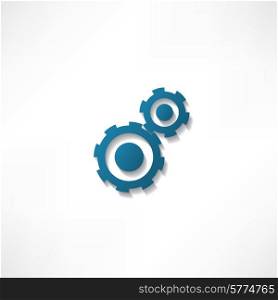 Vector gears, isolated object on white background, technical, mechanical illustration
