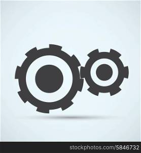 Vector gears, technical, mechanical illustration