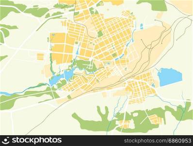 Vector Geo Map of The City. Color bright decorative background EPS-8 vector illustration.. Vector Geo Map of The City