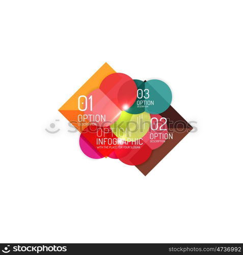 Vector geometric abstract background, colorful elements