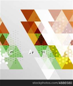 Vector geometric abstract background, minimalistic design with option text