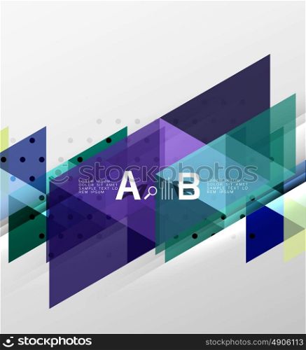 Vector geometric abstract background. Vector geometric abstract background, minimalistic design with option text