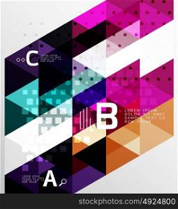 Vector geometric abstract background. Vector geometric abstract background, minimalistic design with option text