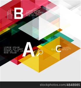 Vector geometric abstract background. Vector geometric abstract background with option infographic