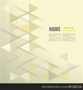 Vector geometric abstract background with triangle line stripe pattern