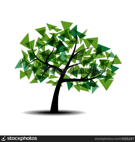 Vector geometric Abstract green tree