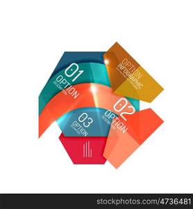 Vector geometric abstract infographic background template for workflow layout, diagram, number options or web design