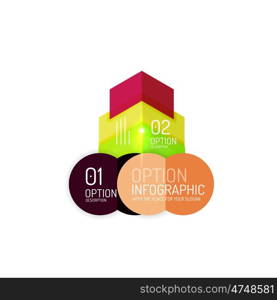 Vector geometric abstract infographic background template for workflow layout, diagram, number options or web design