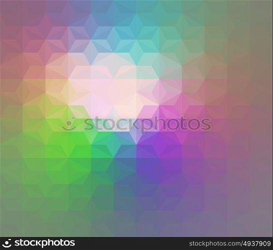 vector geometric background. vector composition with grid, tiles, 3d effect
