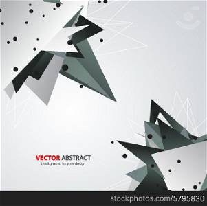 Vector geometric background with triangles. Vector abstract geometric background with triangles design elements
