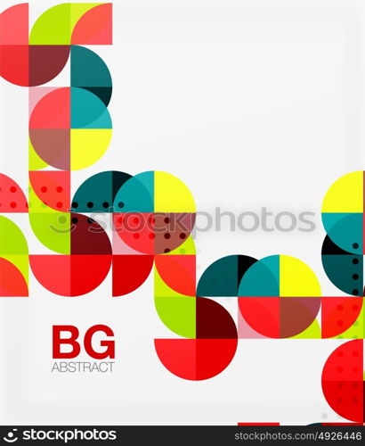 Vector geometric circle abstract background. Vector geometric circle abstract background. Vector template background for workflow layout, diagram, number options or web design