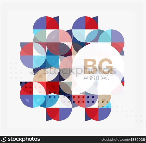 Vector geometric circle abstract background. Vector template background for workflow layout, diagram, number options or web design