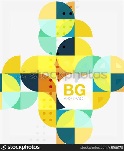 Vector geometric circle abstract background. Vector template background for workflow layout, diagram, number options or web design