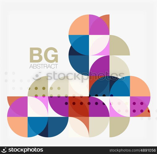 Vector geometric circle abstract background. Vector template background for workflow layout, diagram, number options or web design