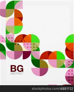 Vector geometric circle abstract background. Vector template background for workflow layout, diagram, number options or web design