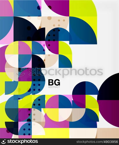 Vector geometric circle abstract background. Vector template background for workflow layout, diagram, number options or web design