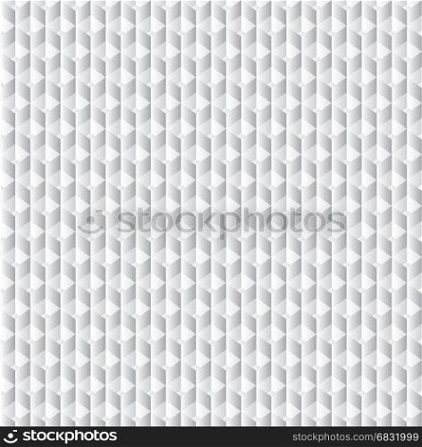 Vector geometric cubes pattern, grey seamless background