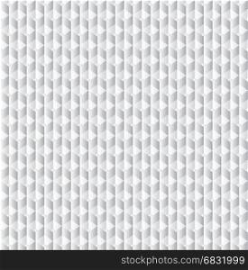 Vector geometric cubes pattern, grey seamless background
