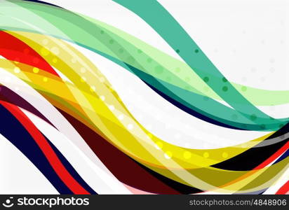 Vector geometric flowing lines abstract background. Vector template background for workflow layout, diagram, number options or web design