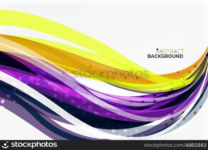 Vector geometric flowing lines abstract background. Vector template background for workflow layout, diagram, number options or web design