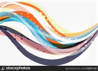Vector geometric flowing lines abstract background. Vector template background for workflow layout, diagram, number options or web design