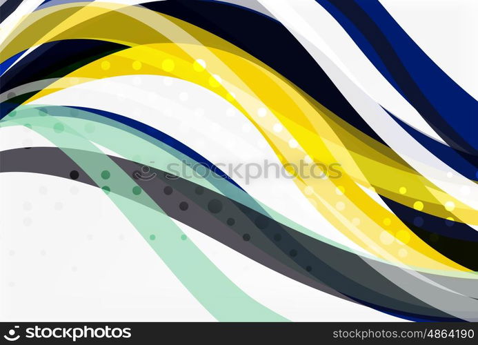 Vector geometric flowing lines abstract background. Vector template background for workflow layout, diagram, number options or web design