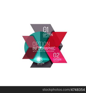 Vector geometric infographic template. Vector business geometric infographic template