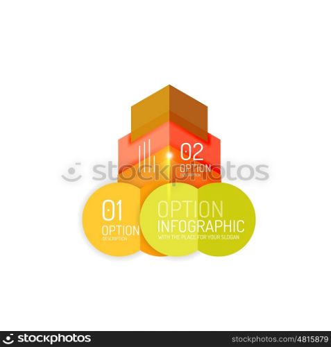 Vector geometric infographic template. Vector business geometric infographic template