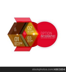 Vector geometric infographic template. Vector business geometric infographic template