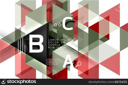 Vector geometric shapes - triangles, abstract background