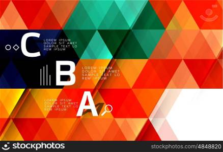 Vector geometric shapes - triangles, abstract background