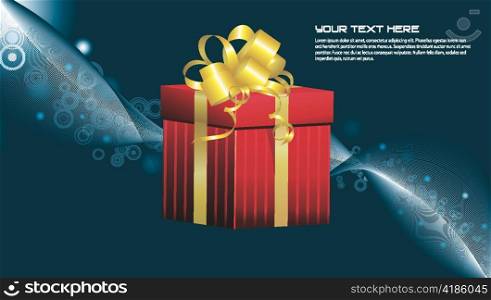 vector gift box with abstract background