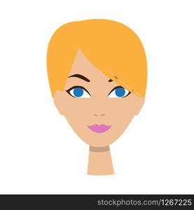 Vector. Girl icon. Woman avatar, face icon. Cartoon style. . Girl icon. Woman avatar, face icon. Cartoon style. Vector