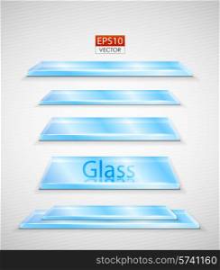 Vector glass promotional shelves / borders / plates