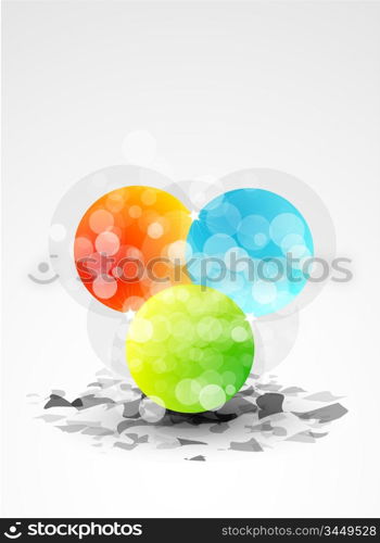 Vector glass shapes background