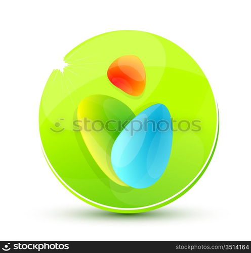 Vector glass shapes background