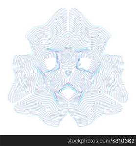 vector glitch anaglif warped parametric shape abstract shape waves white background decoration&#xA;