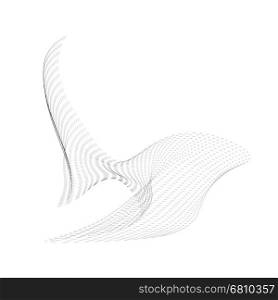 vector glitch black warped parametric shape abstract fish waves black background decoration&#xA;