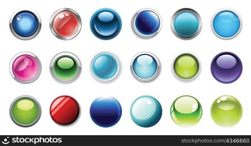 vector glossy buttons mega set