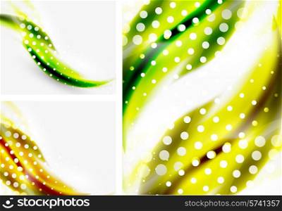 Vector glossy colorful waves. Isolated