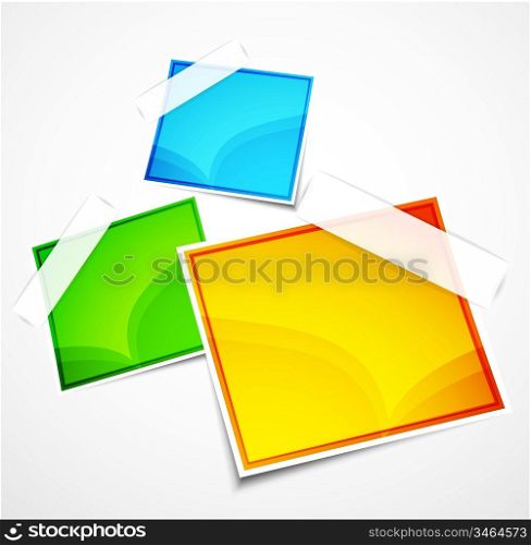 Vector glossy frame for text