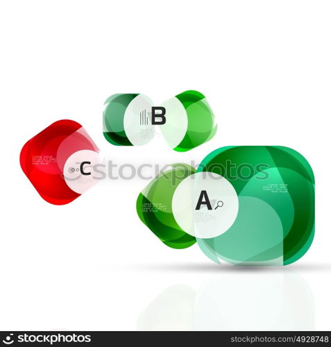 Vector glossy square elements. Vector glossy square elements. Vector template background for print workflow layout, diagram, number options or web design banner