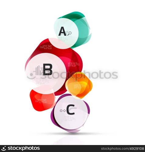 Vector glossy square elements. Vector glossy square elements. Vector template background for print workflow layout, diagram, number options or web design banner