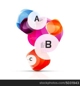 Vector glossy square elements. Vector glossy square elements. Vector template background for print workflow layout, diagram, number options or web design banner